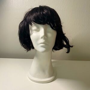 Womens short bob wig with bangs human hair